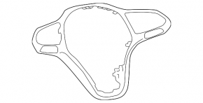 Steering wheel cover Volkswagen ID.4 21-23 chrome