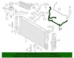 Cooling system hose BMW X1 E84 13-15 2.0T N20