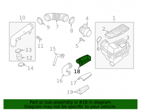 Air intake rear part VW Tiguan 09-17