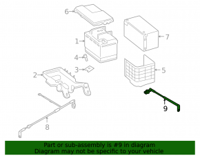 Negative terminal of battery VW Tiguan 09-17