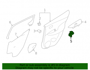 Rear right window control for Nissan Juke 11-17