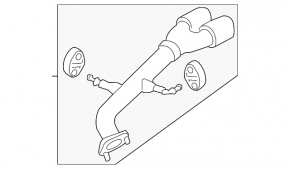 Muffler rear part with barrel Hyundai Santa FE Sport 13-16 pre-rest 2.4