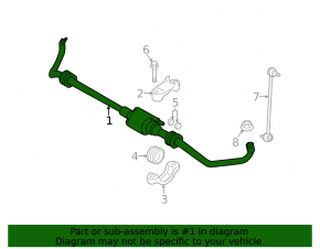 Front stabilizer bar BMW 7 F01 13-15 N55 N57 N63