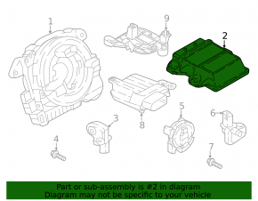 VW Atlas 21-23 SRS airbag computer module