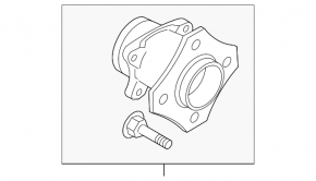 Rear left hub Nissan Sentra 13-19
