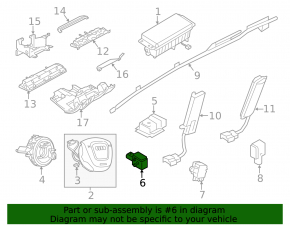 Airbag sensor front right Audi A6 C7 12-18