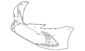 Front bumper bare Toyota Camry v70 21-24 LE\XLE for parking sensors