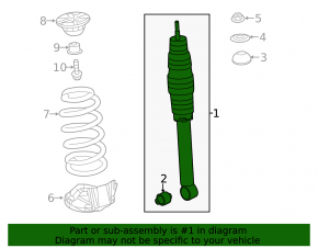 Rear left shock absorber for Acura RDX 13-18 4WD
