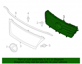 Radiator grill grill Lexus ES350 10-12