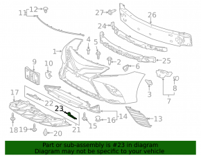 Front bumper mudguard left Toyota Camry v70-