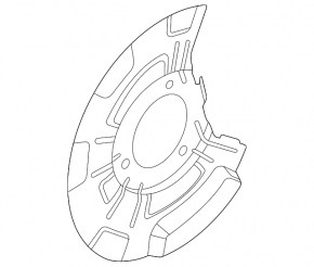 Rear right brake disc cover for Hyundai Santa Fe 24-26 (325/12mm)