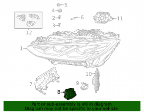 Daytime running light module DRL left BMW i4 22-26