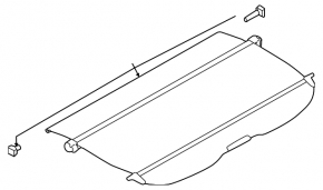 Black trunk curtain for Subaru Forester 19-24 SK