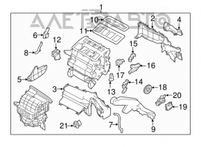 Heater assembly Subaru Impreza 17-19 GK without climate control