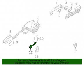 Nissan Murano z52 15-24 rear left door stop