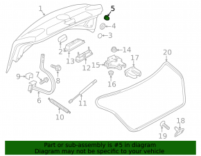 Bonnet bumper left VW Beetle 12-17