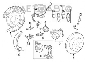 Rear right ABS sensor for Lexus IS 14-20
