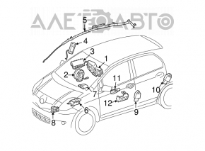 Rear left airbag sensor for Lexus IS250 IS300 IS350 06-13