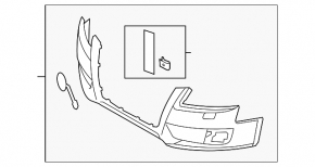 Bare front bumper for Audi A4 B8 08-12 pre-restyling