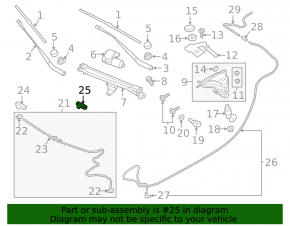 Windshield washer nozzle left Porsche Macan 15-18