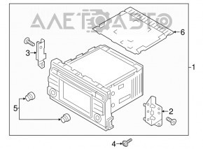 Radio tape recorder Kia Optima 16- display 5"