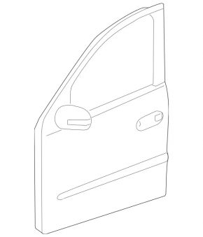 The front right door is bare, Mercedes X164 GL W164 ML, blue bumpers.