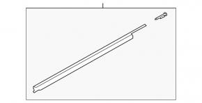 Molding door-glass central rear right Ford Explorer 11-19