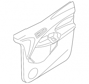 Door trim card front right Ford Transit Connect MK2 13- black