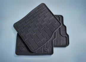 Lincoln MKC 15-16 rear left interior mat, black rubber, type 2