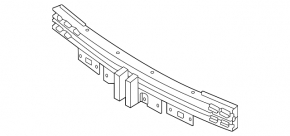 Front bumper reinforcement for Nissan Kicks 21-24