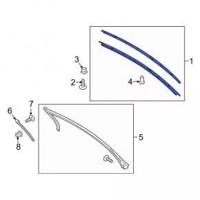 Roof trim left Ford Mustang mk6 15- coupe