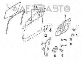 Front left window motor for Mazda CX-7 06-12