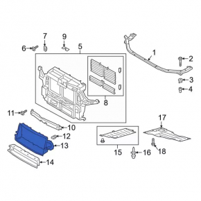 Upper radiator deflector Ford Explorer 20-