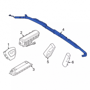 Airbag side curtain right Ford Mustang Mach-E 21-23