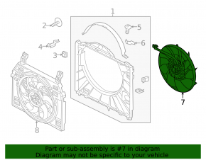 Land Rover Range Rover 13-21 3.0, 5.0 Cooling Fan