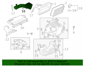 Air duct Mitsubishi Galant 04-12 type 2