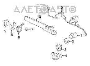 Front outer parking sensors Audi Q3 8U 15-18