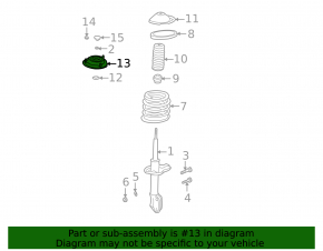 Front left shock absorber support for Subaru BRZ 13-20