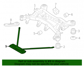 Rear underbody strut BMW 4 F32/36 14-20 Coupe, Gran Coupe