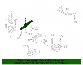 Engine mount rear VW CC 08-17