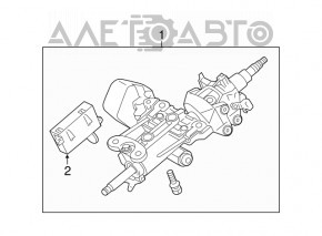 Steering column Lexus GS300 GS350 GS430 GS450h 06-11 with block, without locking