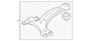 Lower control arm front right Lexus ES350 07-12 torn silent block