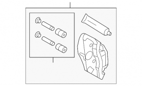 Front left brake caliper for Audi A6 04-11 385mm