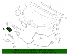 Hood release handle with bracket BMW i3 14-20