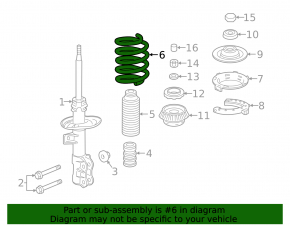 Front right spring Honda HR-V 16-22
