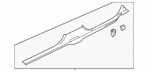 Door sill trim inner left VW Passat b8 16-19 USA black