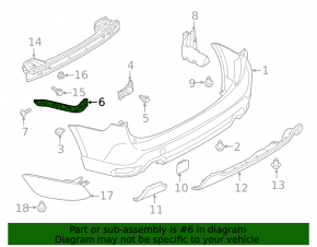 Rear bumper mount left wing Subaru Forester 19-24 SK