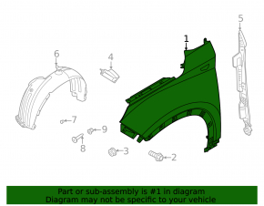 Front right fender Hyundai Venue 20-25