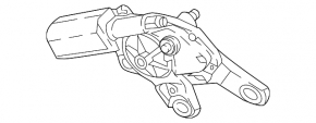 Rear wiper linkage with motor for Audi Q5 80A 18-24