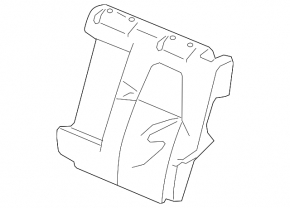 Left rear seat for Honda CRV 20-22, gray leather, perforated, dry clean, dented, water damage